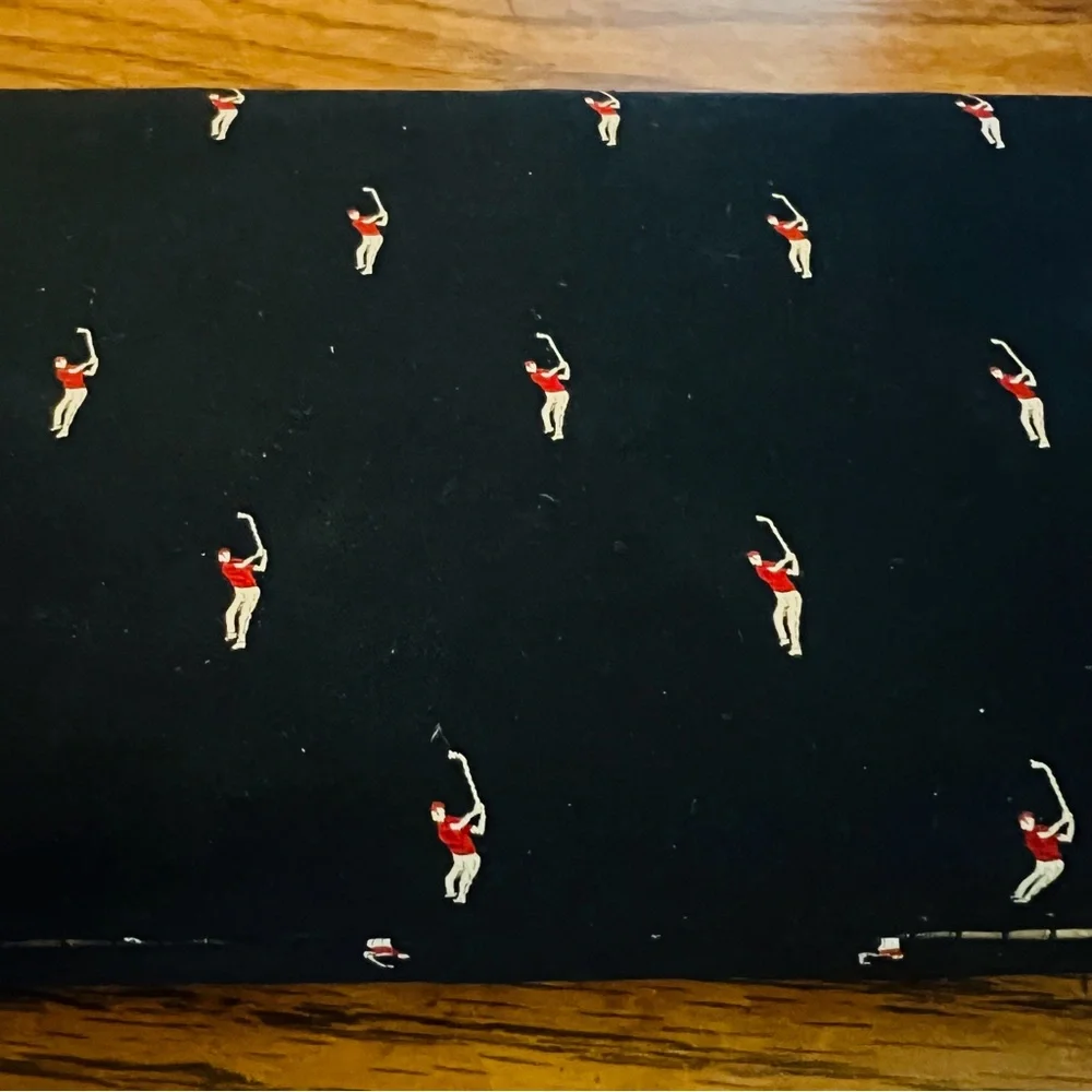 Vintage Golf Motif Cuff Link Storage Box